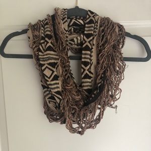 Maurices Brown & Tan Patterned Infinity Scarf!